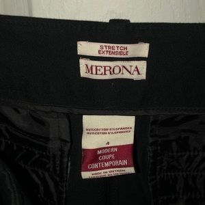 Black professional half calf pants